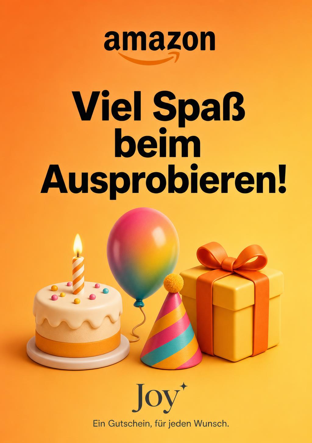 Beispiel für einen personalisierten Joy Gutschein