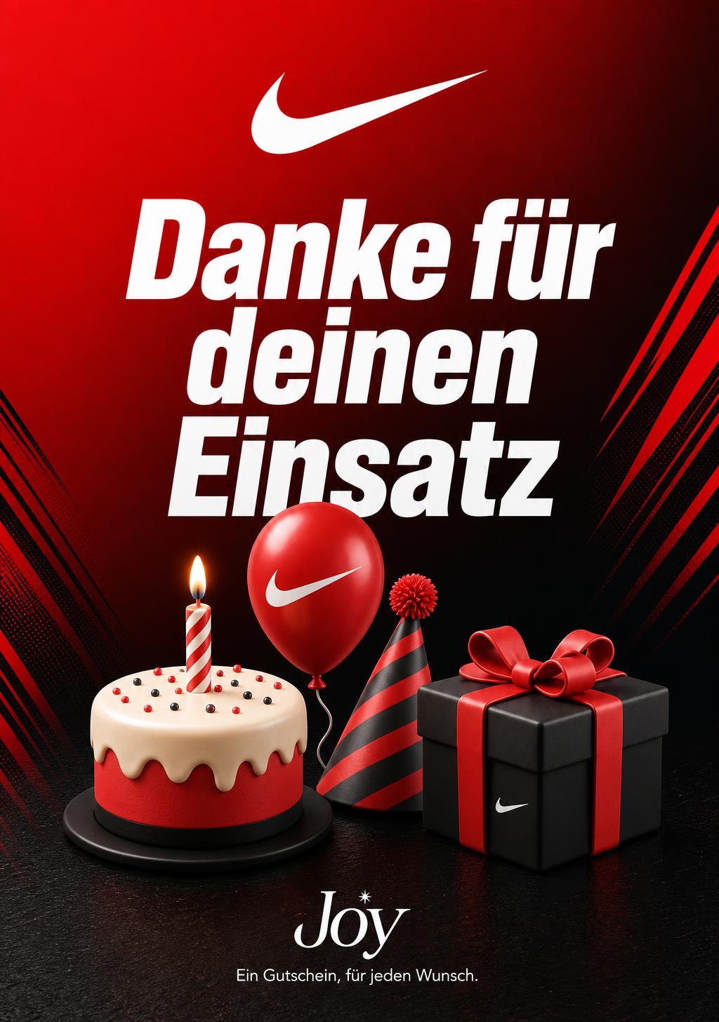 Beispiel für einen personalisierten Joy Gutschein